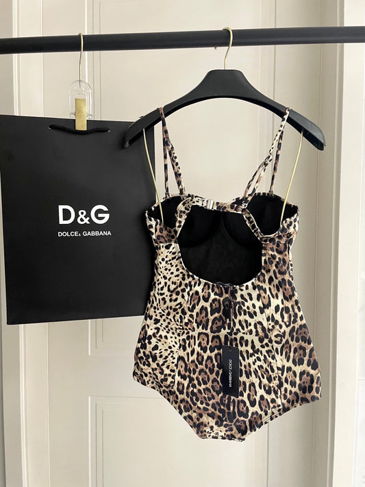 Do 25 New Leopard Print Halter One Piece Swimsuit