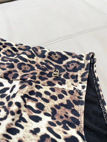 Do 25 New Leopard Print Halter One Piece Swimsuit