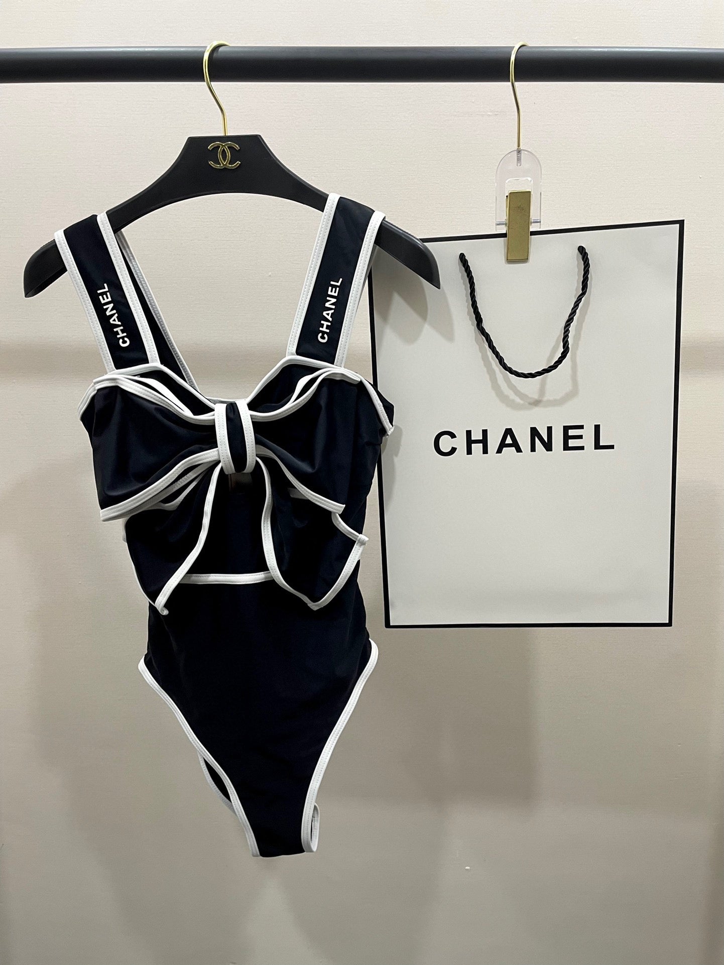 C 25 Big Bow One-piece Swimsuit