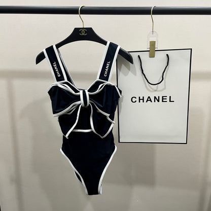 C 25 Big Bow One-piece Swimsuit