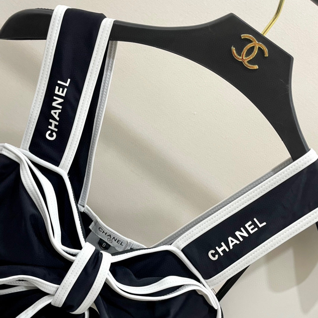 C 25 Big Bow One-piece Swimsuit