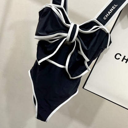 C 25 Big Bow One-piece Swimsuit
