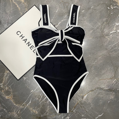 C 25 Big Bow One-piece Swimsuit