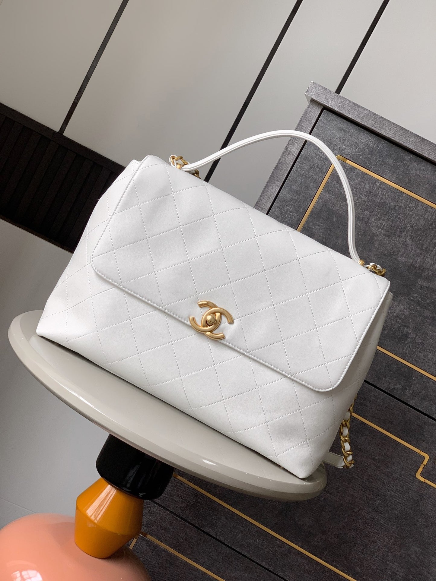 C 25S Platinum Briefcase Flap Bag