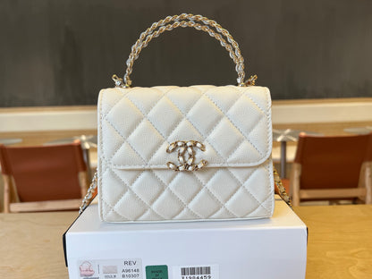 C 25 Kelly Cowhide Metal Chain Handle Bag
