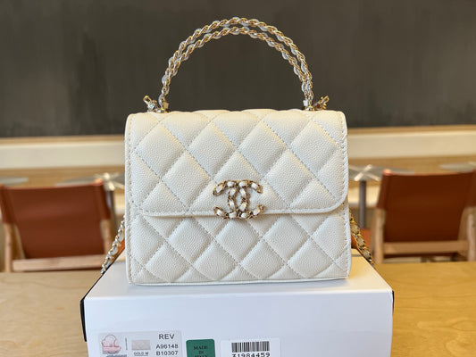 C 25 Kelly Cowhide Metal Chain Handle Bag