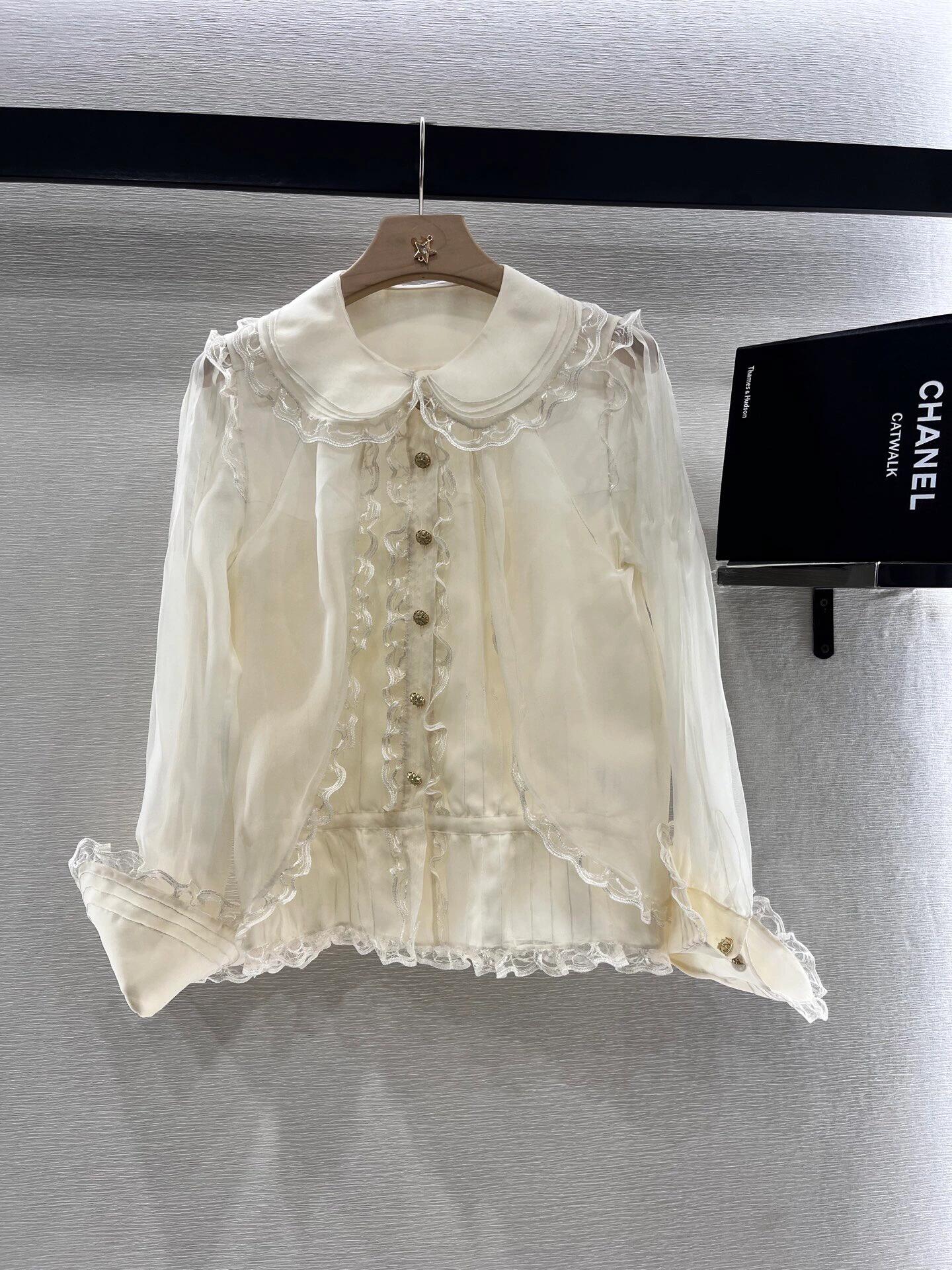 C 25 New Lace Lace Silk Shirt