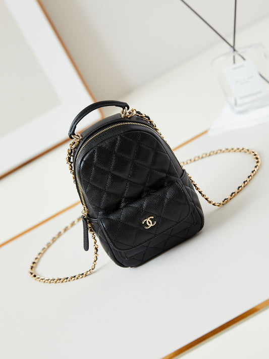 C 24 Mini Litchi Print Small Shoulder Bag