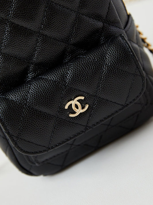 C 24 Mini Litchi Print Small Shoulder Bag