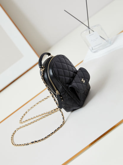 C 24 Mini Litchi Print Small Shoulder Bag