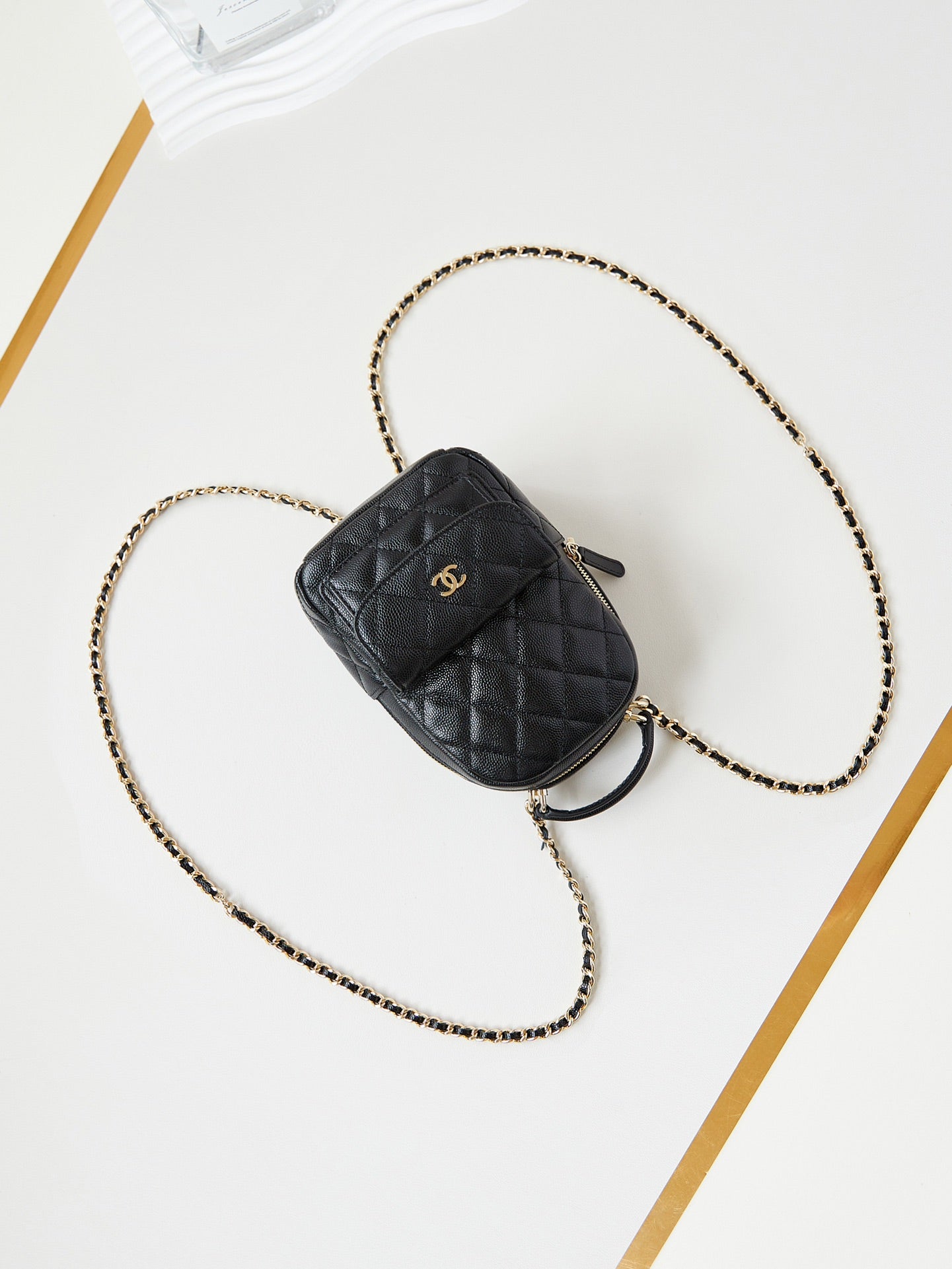 C 24 Mini Litchi Print Small Shoulder Bag