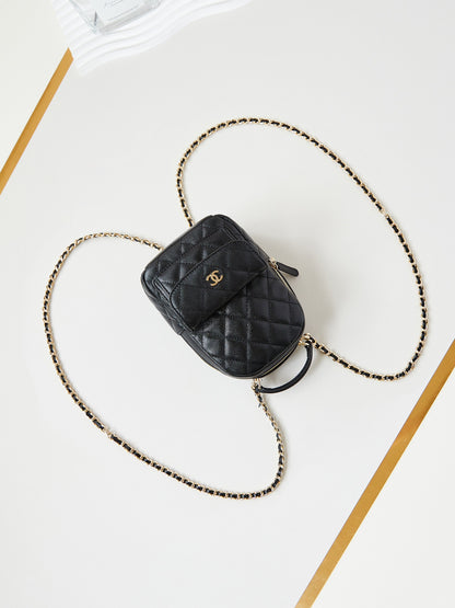C 24 Mini Litchi Print Small Shoulder Bag