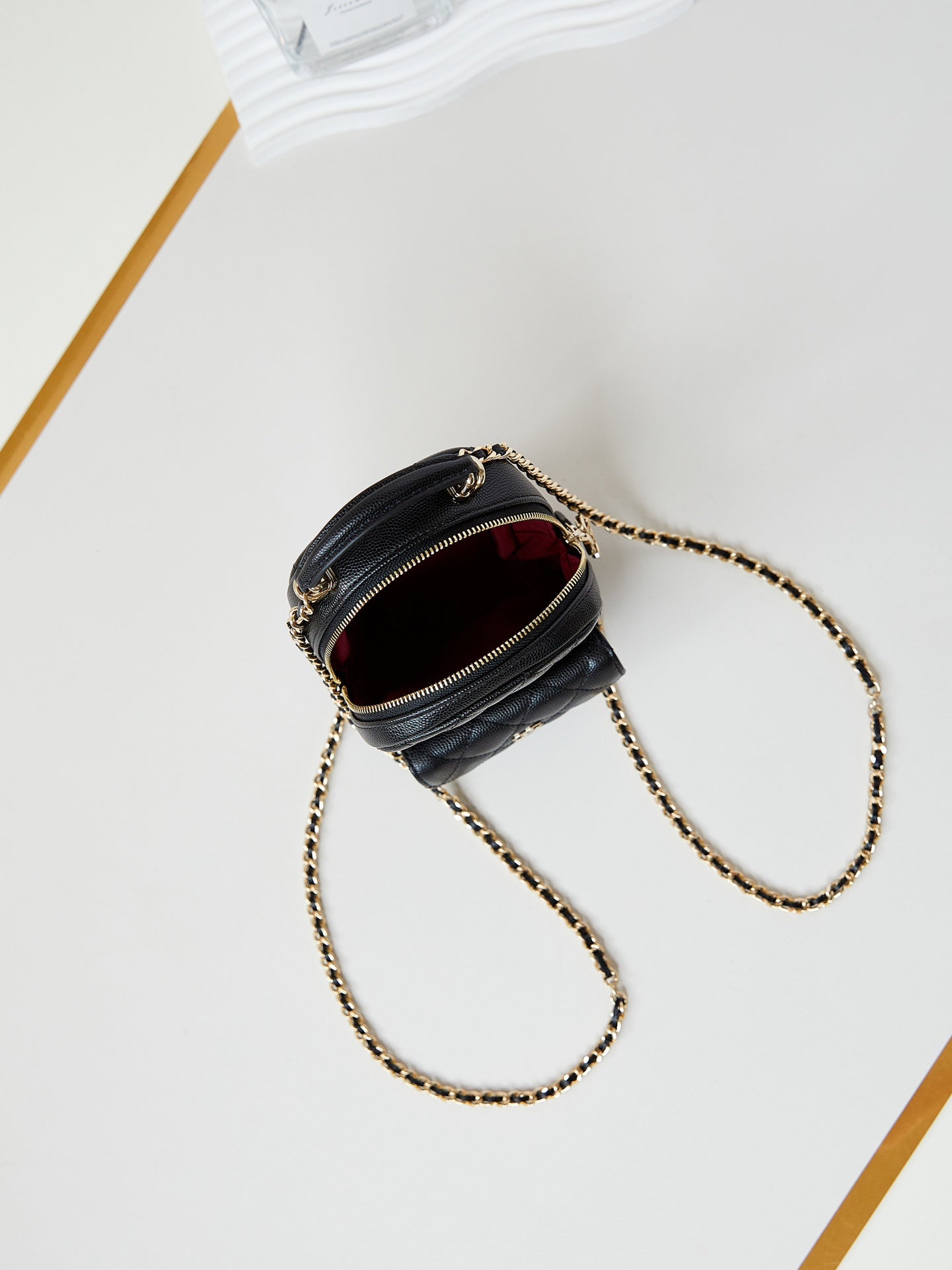 C 24 Mini Litchi Print Small Shoulder Bag