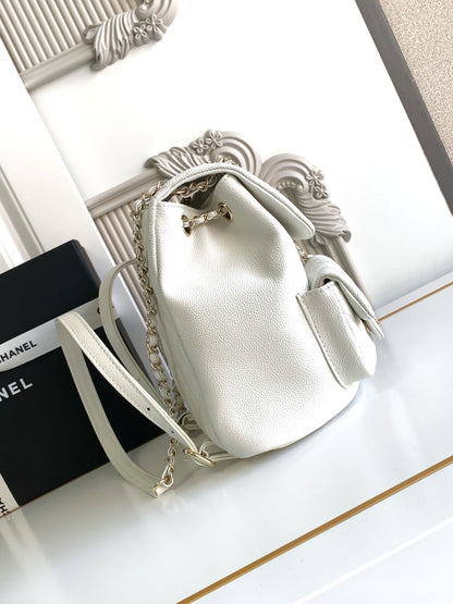 Sac à dos double Duma en cuir litchi super chaud printemps/été C 24A