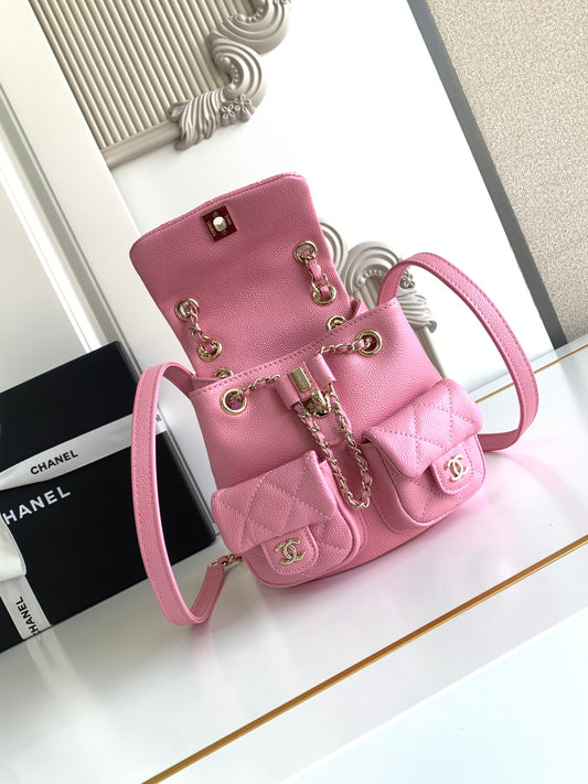 C 23 spring/summer super hot lychee leather duma double backpacks