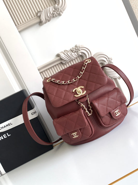 C 24A spring/summer super hot lychee leather duma double backpacks