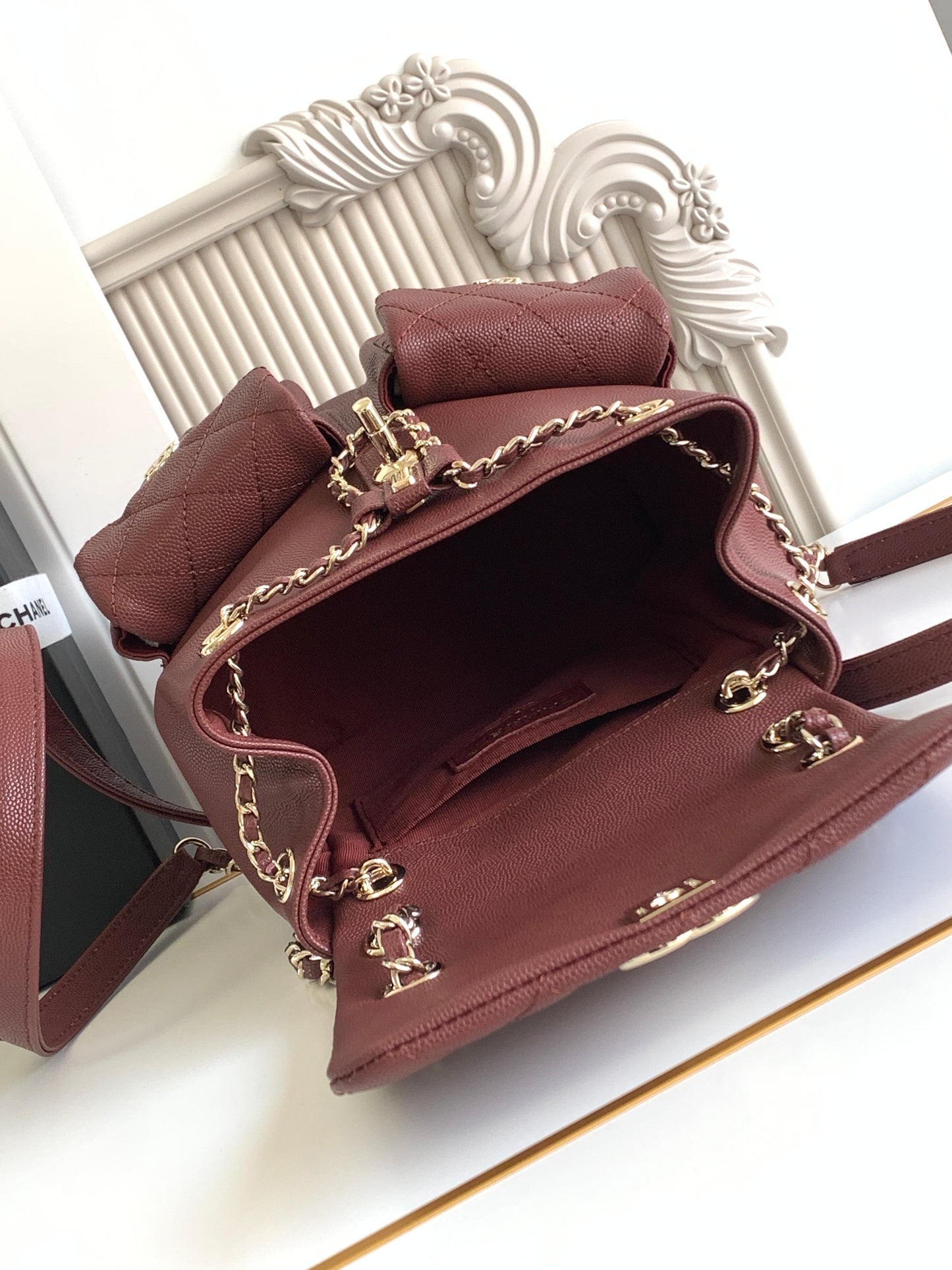 C 24A spring/summer super hot lychee leather duma double backpacks