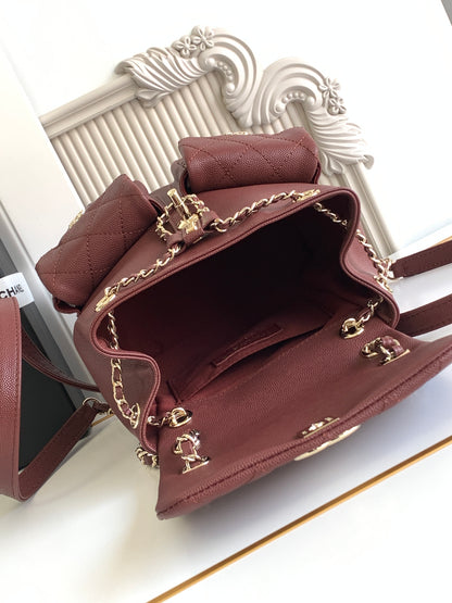 C 24A spring/summer super hot lychee leather duma double backpacks