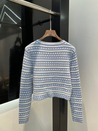 25 Spring and Summer New Round Neck Knitted Cardigan Top