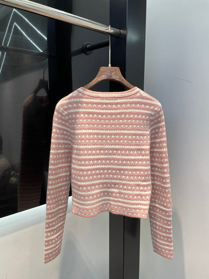 25 Spring and Summer New Round Neck Knitted Cardigan Top