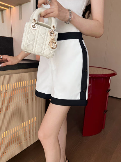 2025 Summer New Arrival Contrast Color Stitching Casual Shorts