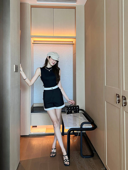2025 Summer New Arrival Contrast Color Stitching Casual Shorts