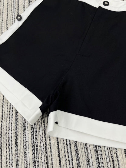2025 Summer New Arrival Contrast Color Stitching Casual Shorts