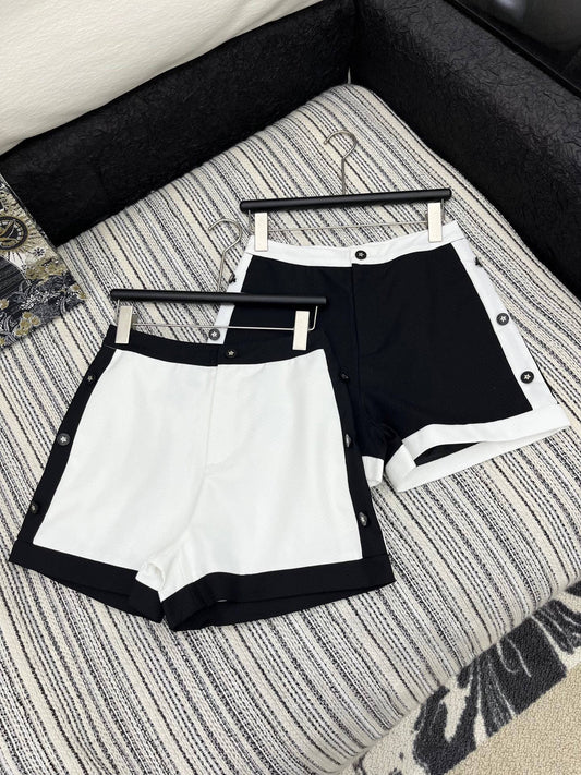 2025 Summer New Arrival Contrast Color Stitching Casual Shorts