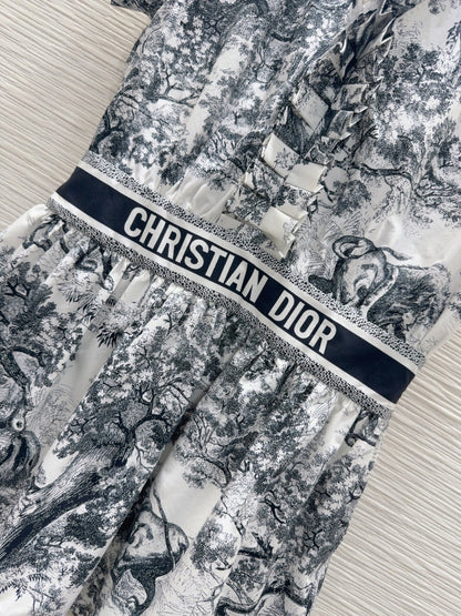 25SS New Summer Printed Vest Dress