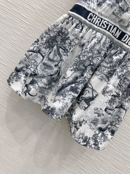 25SS New Summer Printed Vest Dress