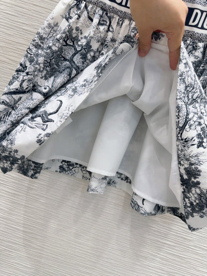 25SS New Summer Printed Vest Dress