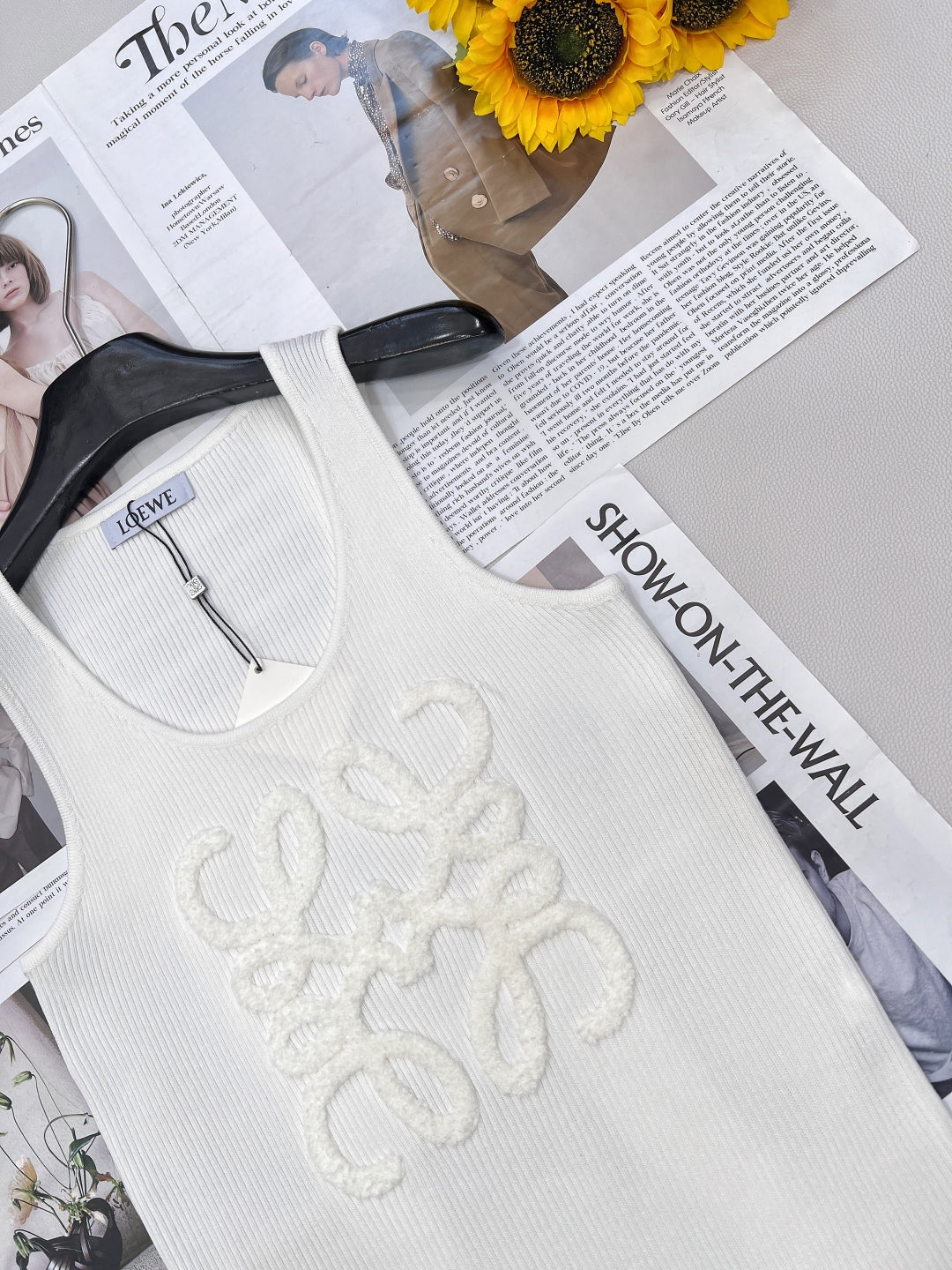 25 Summer new three-dimensional towel embroidered logo knitted vest