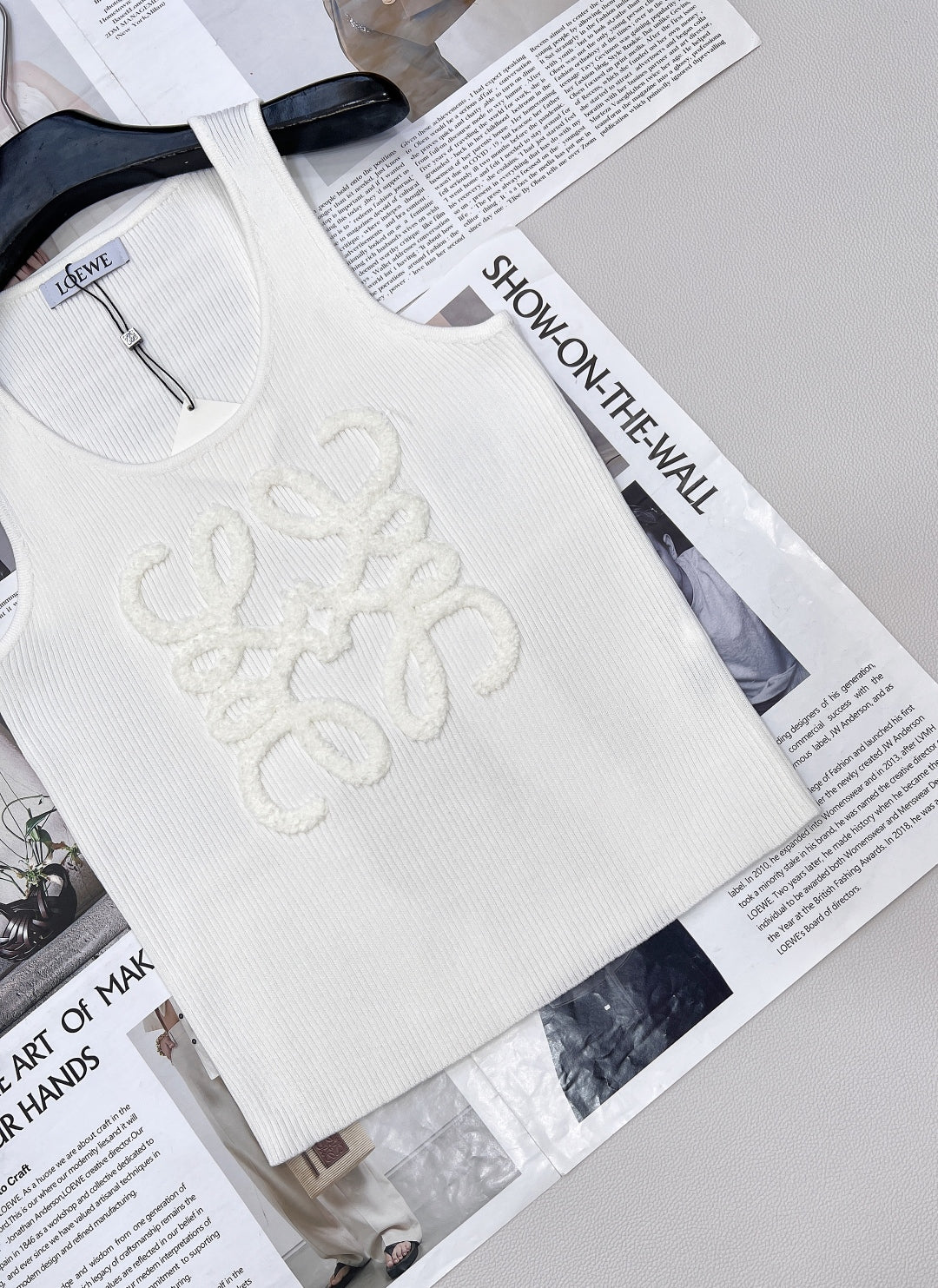 25 Summer new three-dimensional towel embroidered logo knitted vest