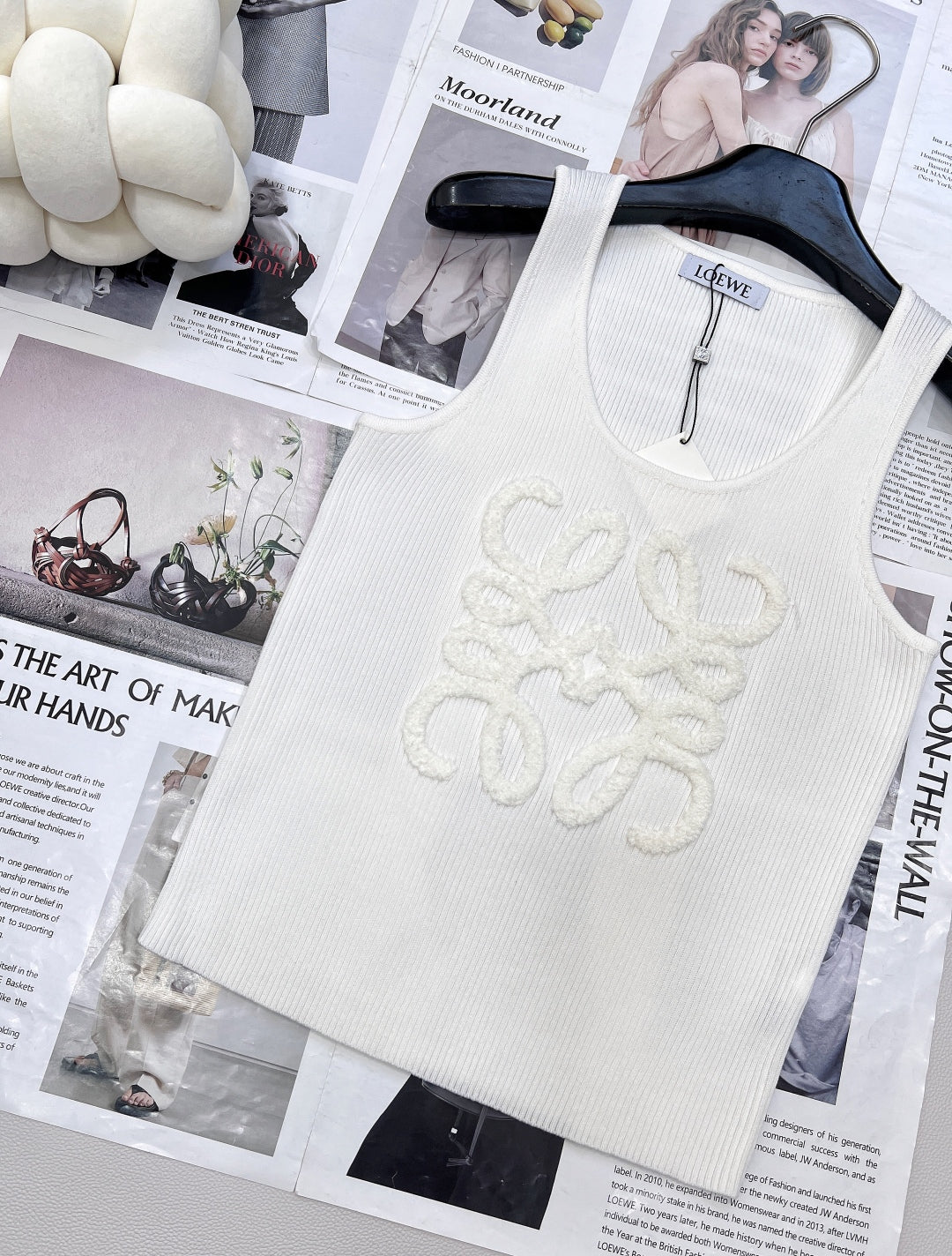 25 Summer new three-dimensional towel embroidered logo knitted vest