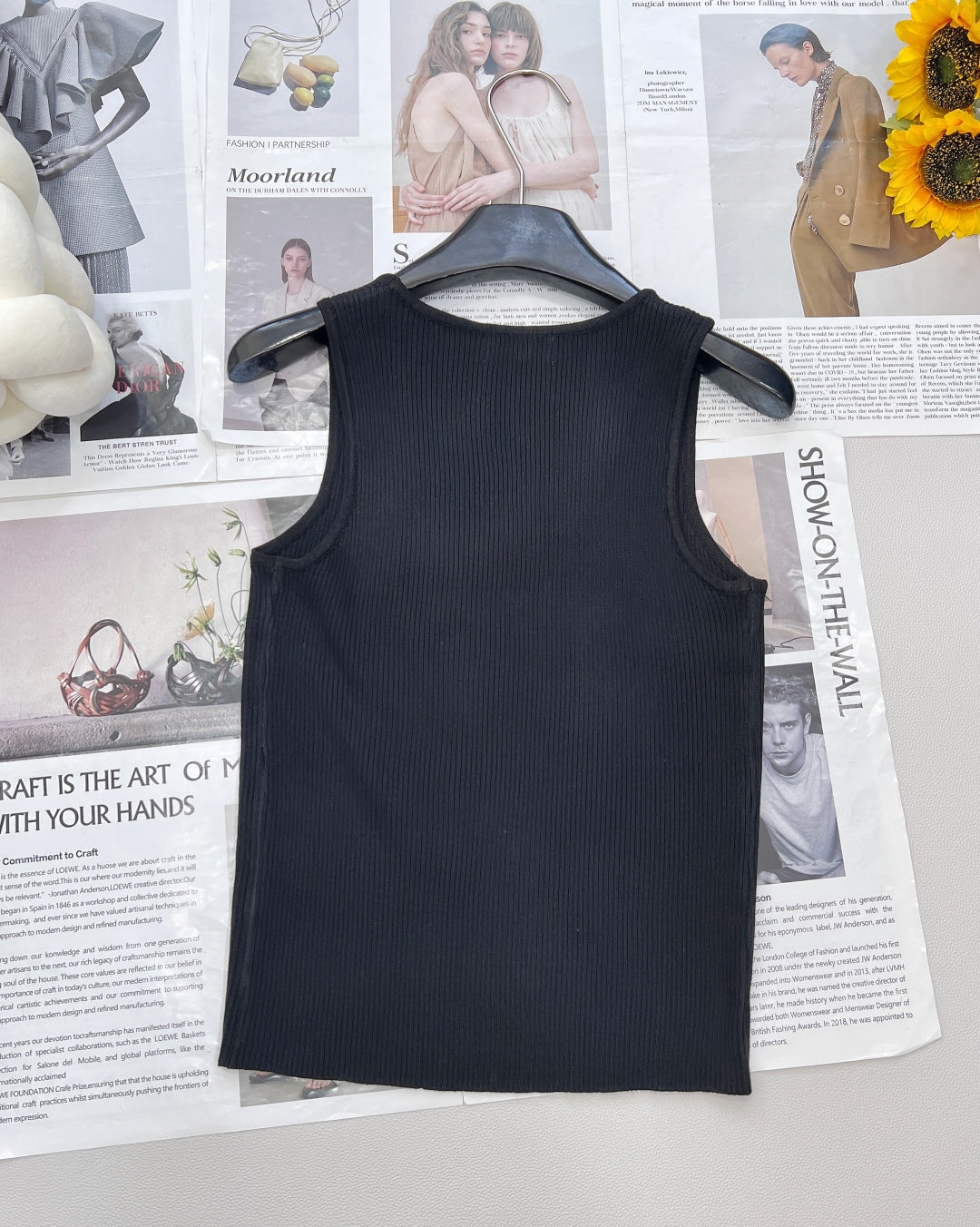 25 Summer new three-dimensional towel embroidered logo knitted vest