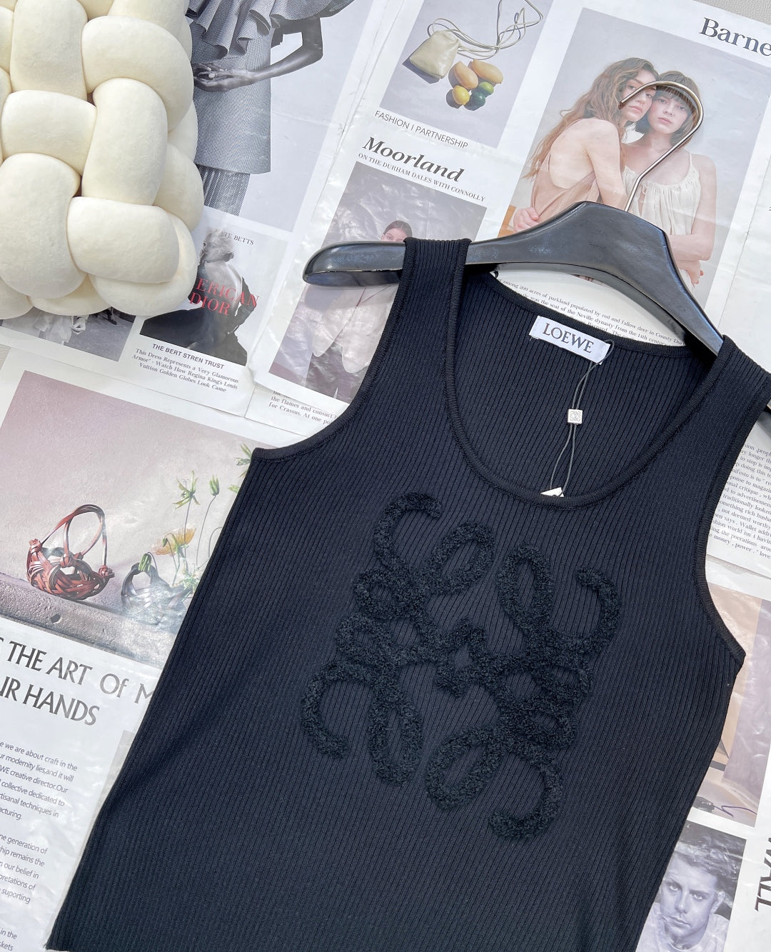 25 Summer new three-dimensional towel embroidered logo knitted vest