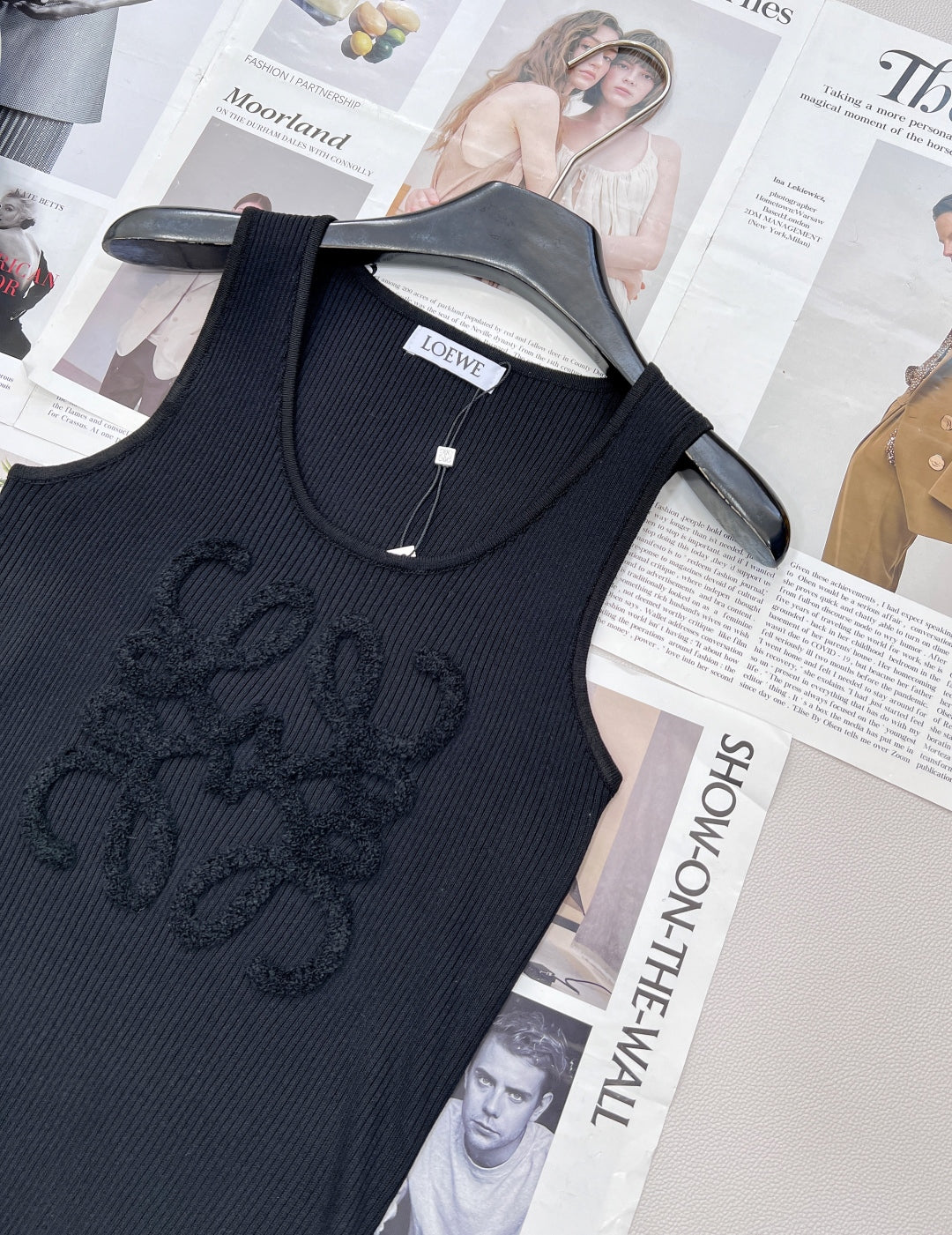 25 Summer new three-dimensional towel embroidered logo knitted vest