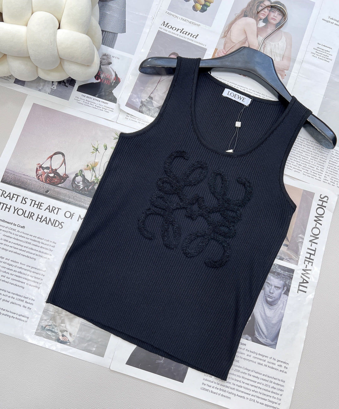 25 Summer new three-dimensional towel embroidered logo knitted vest