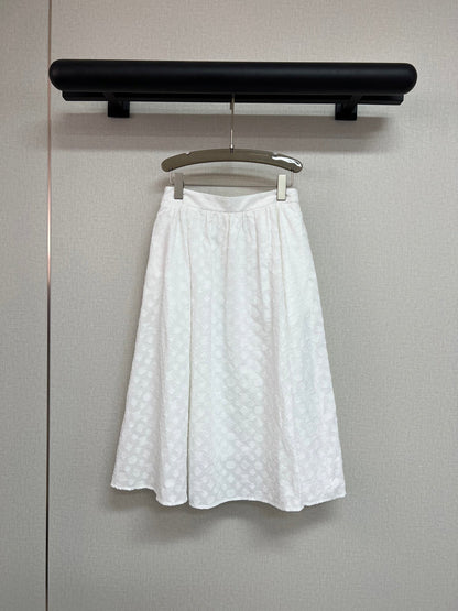 2025 Summer New Lapel Sleeveless Top + A-Sleeve Skirt Set