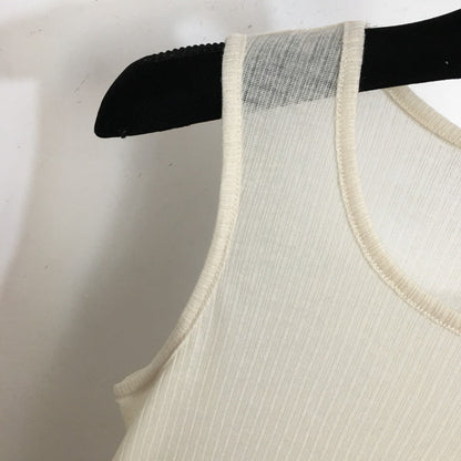 2025 New Simple Embroidery Red Letters Thin Perspective Cotton Vest