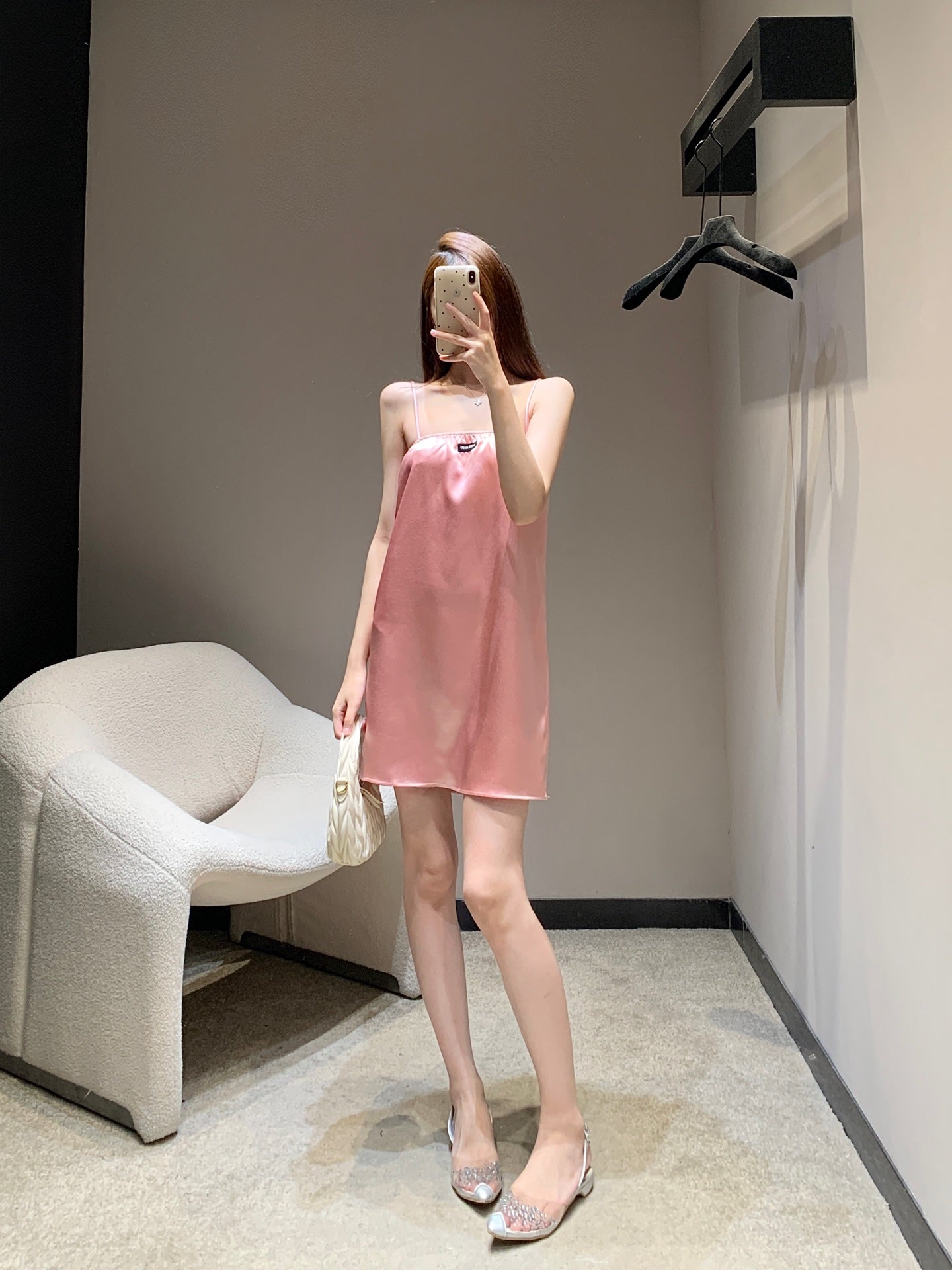 Robe à bretelles en acétate printemps/été 5Ss 