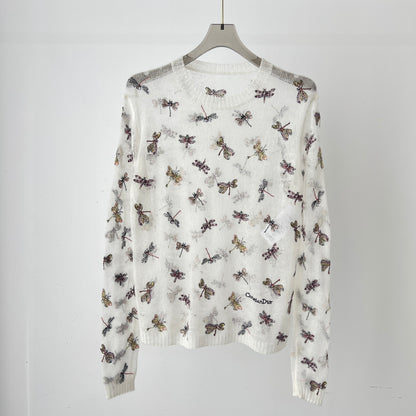 D 25 Dragonfly Knit Sweater
