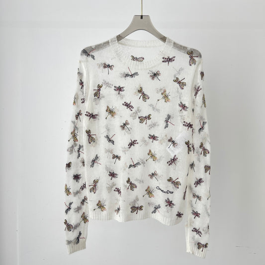D 25 Dragonfly Knit Sweater