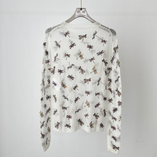 D 25 Dragonfly Knit Sweater