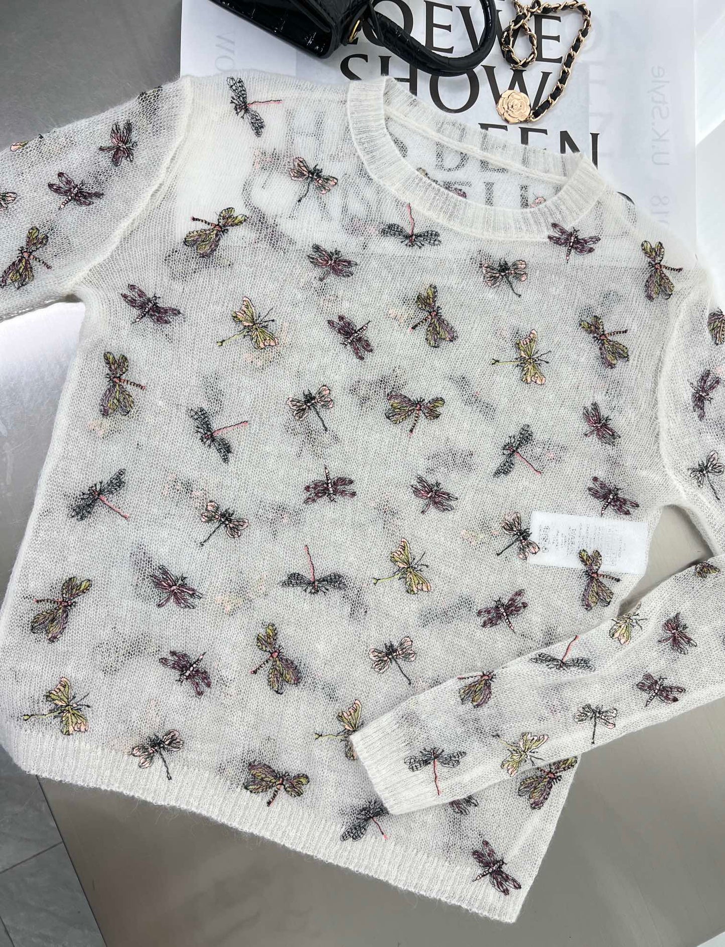 D 25 Dragonfly Knit Sweater