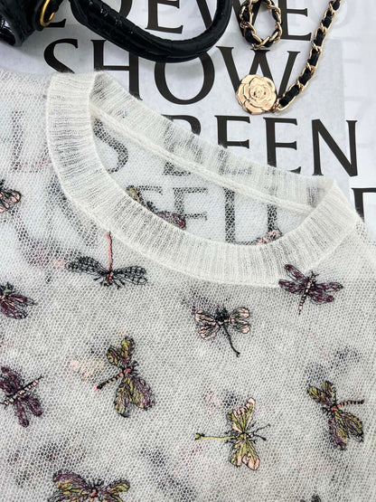 D 25 Dragonfly Knit Sweater