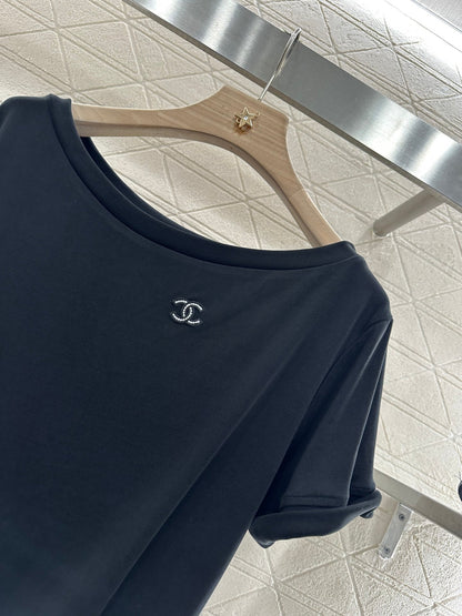 2025 Summer New Arrival Asymmetric Short Sleeve Drawstring Trousers Set