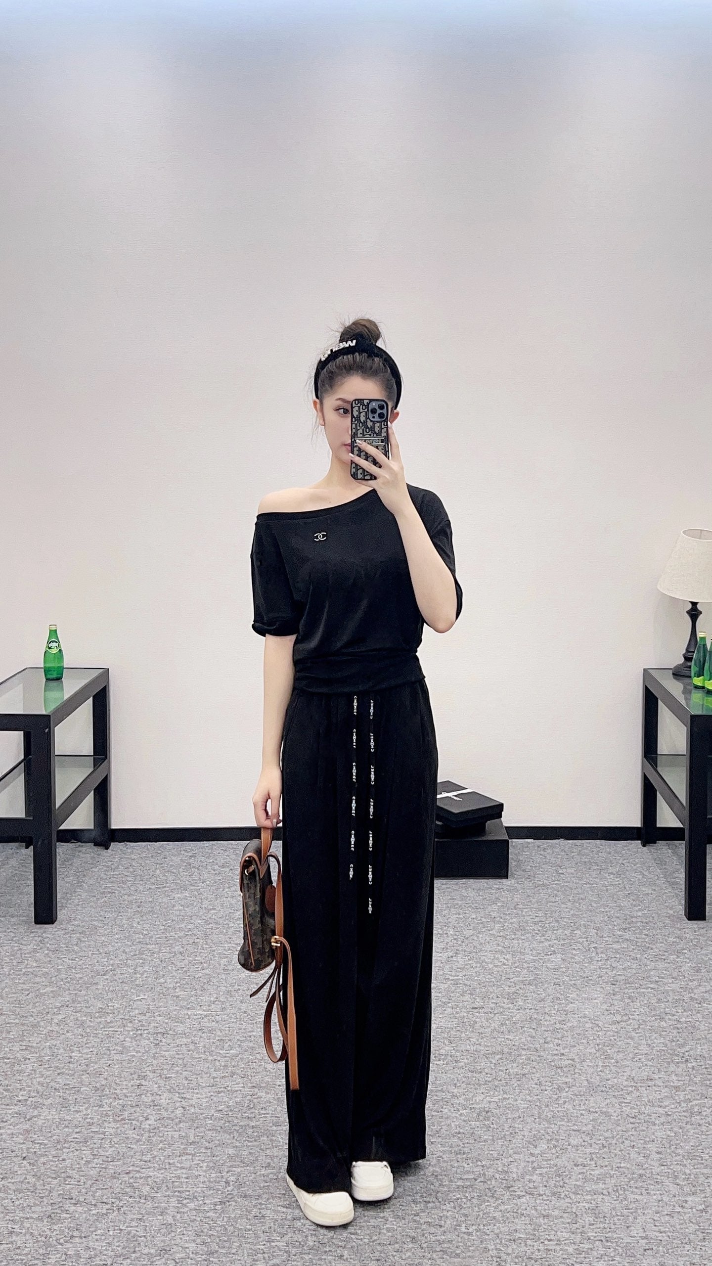 2025 Summer New Arrival Asymmetric Short Sleeve Drawstring Trousers Set