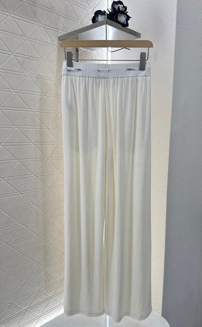 2025 Summer New Arrival Asymmetric Short Sleeve Drawstring Trousers Set