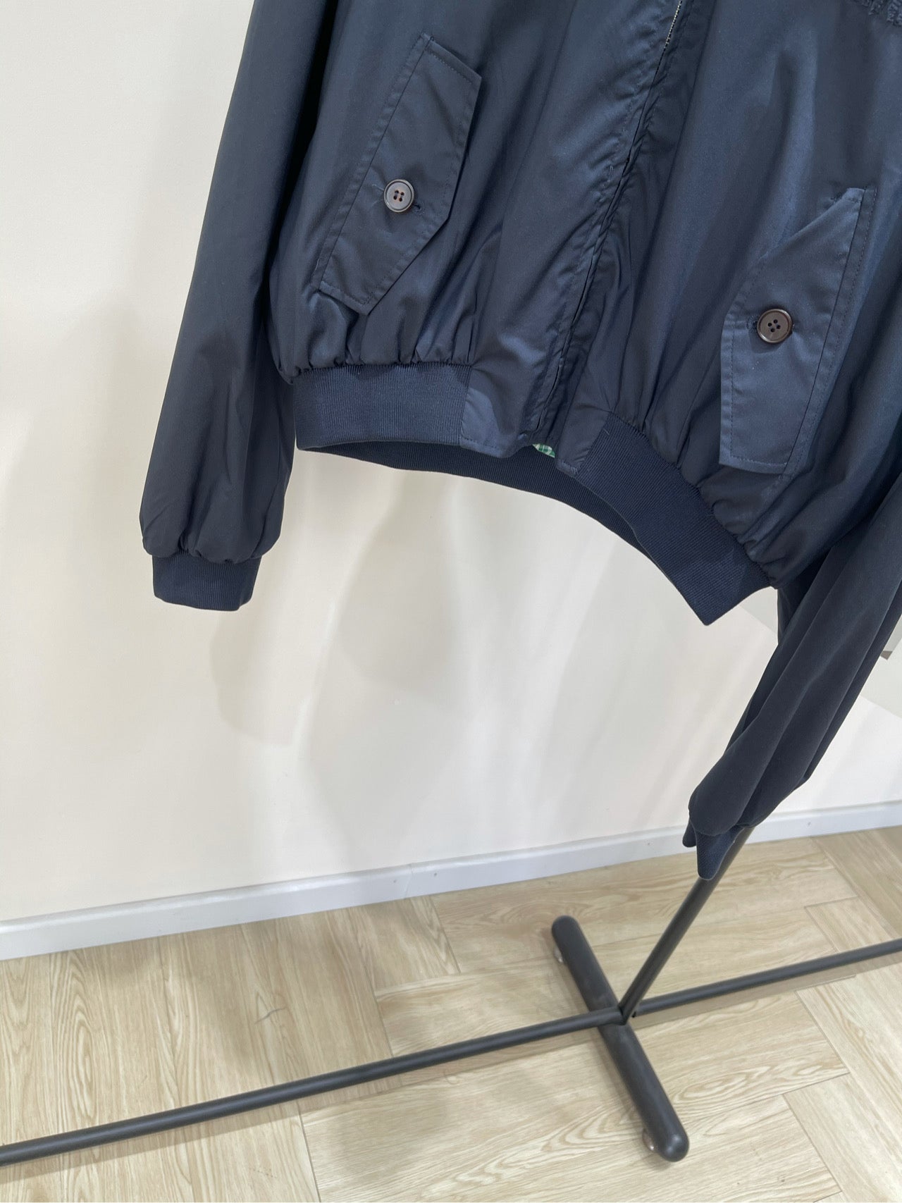 25 Summer new navy blue green zipper short jacket